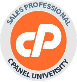 cPanel & WHM Sales Professional (CPSP) badge from cPanel University